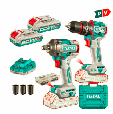 Kit Taladro Percutor 66Nm + Llave Impacto 405Nm 20V + Acc - ENTREGA DESDE 20 DICIEMBRE