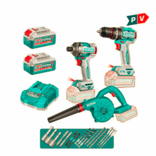 Kit Taladro 86Nm + Atornillador 285nm + Soplador 20V + Acc - ENTREGA DESDE 20 DE DICIEMBRE