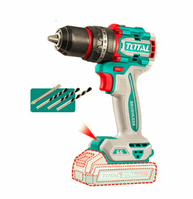 Taladro Percutor inalambrico 20V TOTAL 66NM