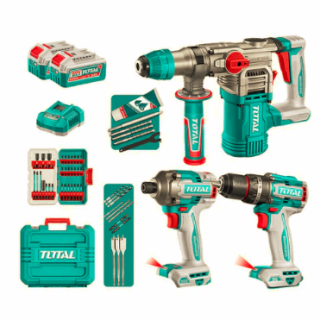 Kit Taladro 96Nm + Atornillador 285nm y Rotomartillo Inalámbrico