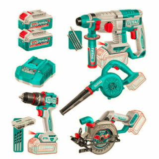 Kit 20 Taladro 66nm + Rotomartillo SDS Plus + Sierra + Soplador 20V