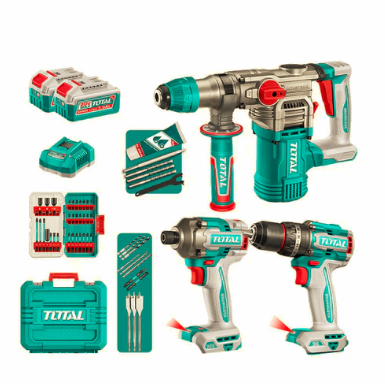 Kit Taladro 96Nm + Atornillador 285nm y Rotomartillo Inalámbrico