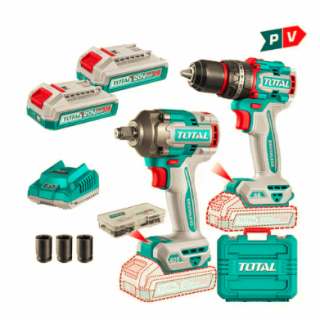 Kit Taladro Percutor 66Nm + Llave Impacto 405Nm 20V + Acc - ENTREGA DESDE 20 DICIEMBRE