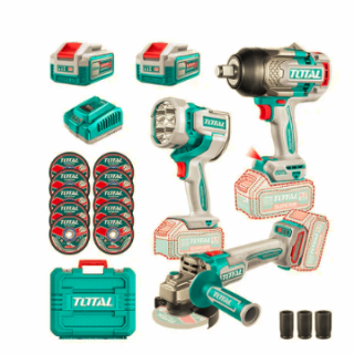 Kit Llave de Impacto 1750Nm + Esmeril 1000wMax + Linterna + Accesorios