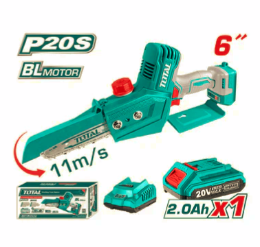 Combo Mini Motosierra BL Motor 6 Pulgadas 20V + Accesorios