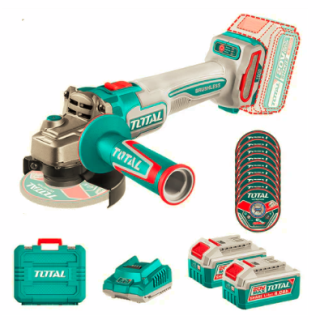 Esmeril Angular Brushless 20V 1000w + Batería y Cargador