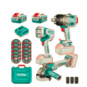 Kit Llave de Impacto 1750Nm + Esmeril 1000wMax + Linterna + Accesorios