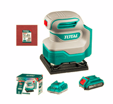 Combo Lijadora Inalámbrica 20V + Batería + Cargador + Lijas