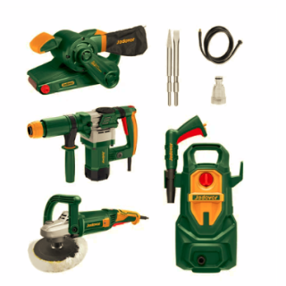 Kit Lijadora + Cincelador + Hidrolavadora + Pulidora JADEVER
