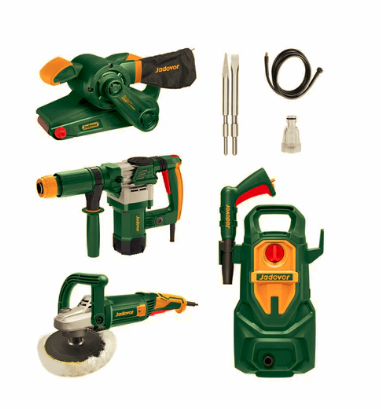 Kit Lijadora + Cincelador + Hidrolavadora + Pulidora JADEVER
